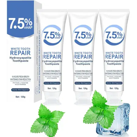 3 Pcs Hydroxyapatite Toothpastes for Enamel Protection
